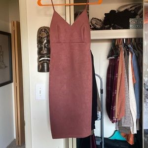 Suede Pink Dress